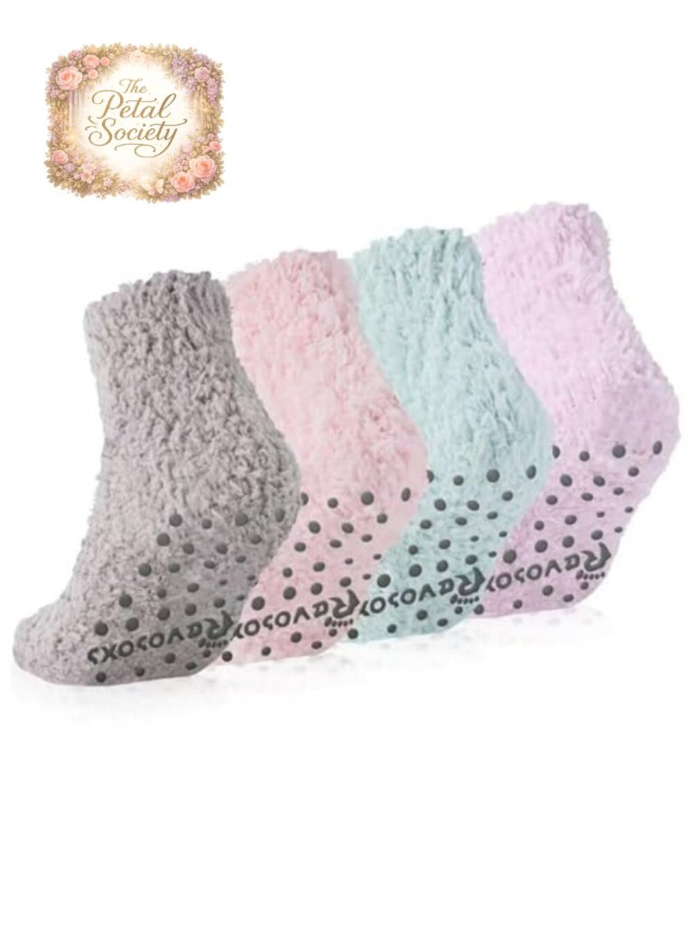 Ultra Thick Fuzzy Grippy Slipper Socks Aloe Vera Non Slip Ankle Warm Cozy